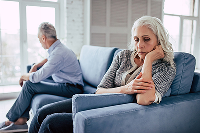 Senior couple at home